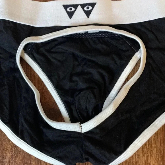 Katy Weber Jock Briefs Underwear Black & White  Pima Cotton X-Small. New - Picture 3 of 7
